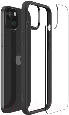 Чехол-накладка Spigen Ultra Hybrid для iPhone 15 / ACS06799 (черный матовый)