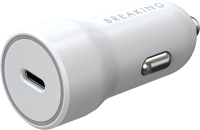 Адаптер питания автомобильный Breaking А02 USB-C / 23179 (белый) - 