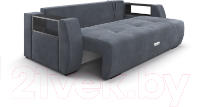 Изображение товара Диван Mebel-Ars Еврокнижка Мальтида (велюр серо-синий НВ 178 26)