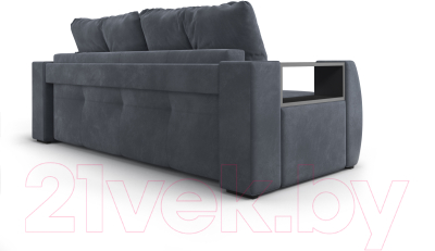 Изображение товара Диван Mebel-Ars Еврокнижка Мальтида (велюр серо-синий НВ 178 26)