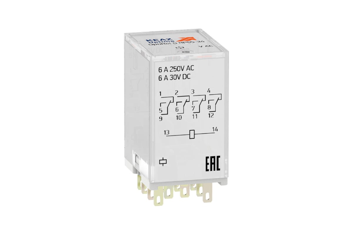 Реле промежуточное КЭАЗ OptiRel G RP55-34-240-6-CO-S/TI / 281118