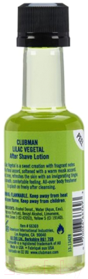 Лосьон после бритья Clubman Lilac Vegetal After Shave Lotion (50мл)