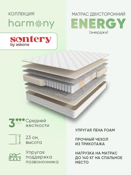 Купить Матрас Askona Harmony Energy 160x200  