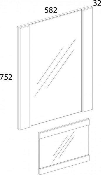 Зеркало Anrex Doorset 58 (дуб наварра)