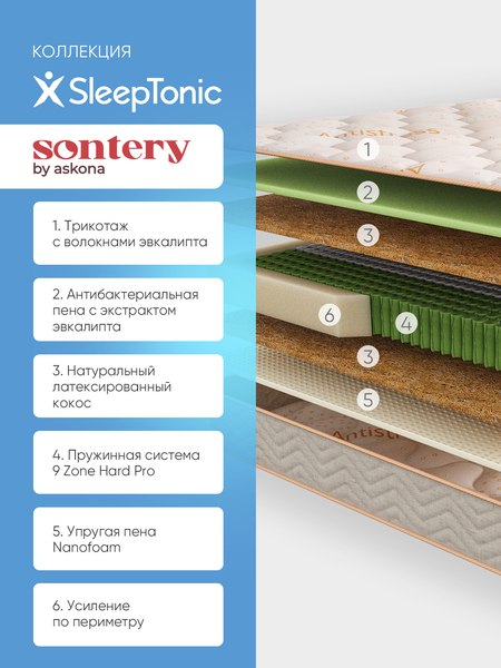 Матрас Askona Sleep Tonic Lotos 160x200