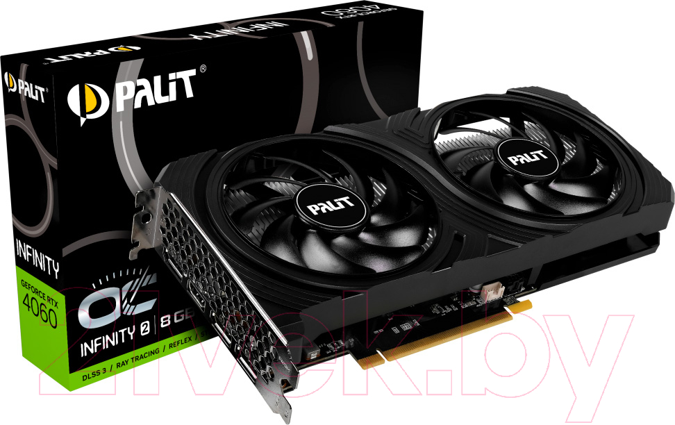 Видеокарта Palit RTX4060 Infinity 2 OC 8Gb GDDR6 (NE64060S19P1-1070L)