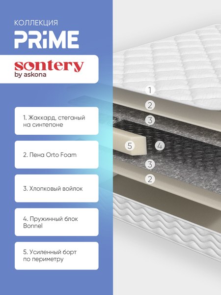 Купить Матрас Askona Prime Standart 160x200 в Гродно