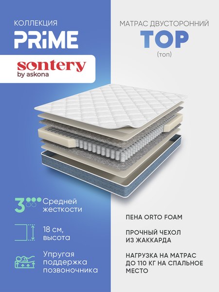 Купить Матрас Askona Prime Top 160x200 в Гродно