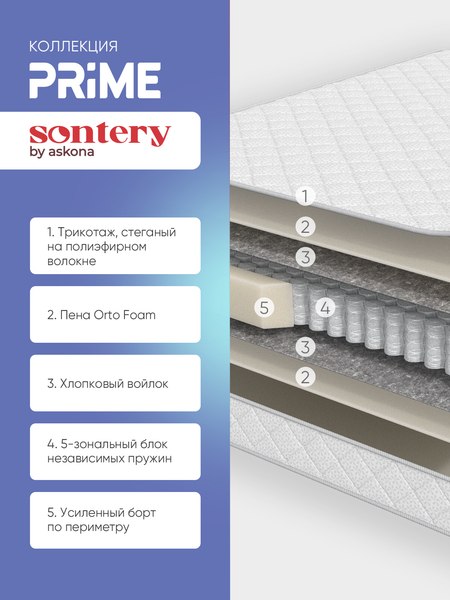 Купить Матрас Askona Prime Optima 160x200  
