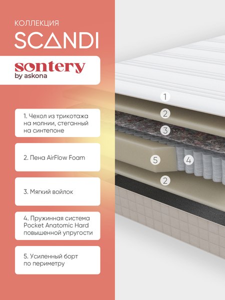 Матрас Askona Scandi Falun 160x200