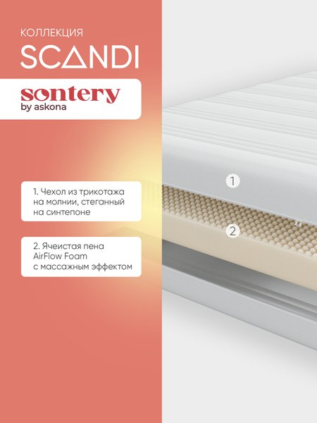 Купить Матрас Askona Scandi Malmo 160x200 в Бобруйске