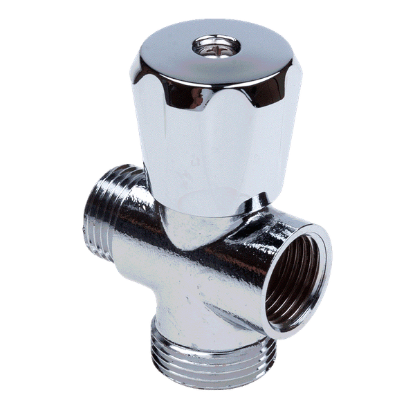 Вентильный кран Aqualink Трехпроходной 1/2 вн 1/2 нар 3/4 нар Cr B / СС03968