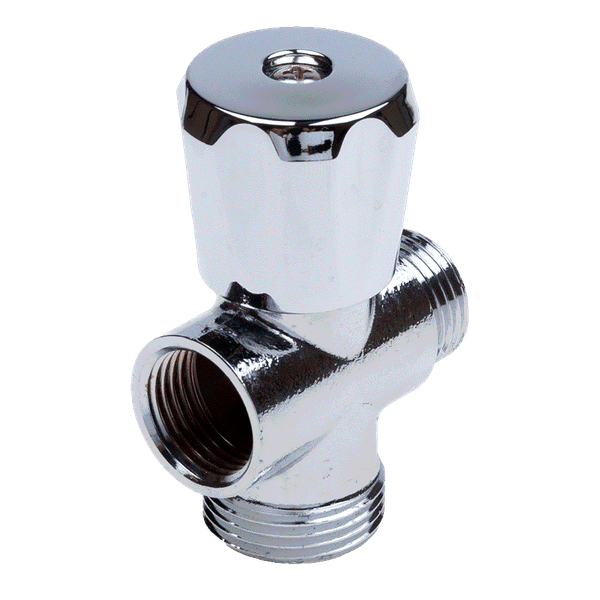 Вентильный кран Aqualink Трехпроходной 1/2 вн 1/2 нар 3/4 нар Cr B / СС03968