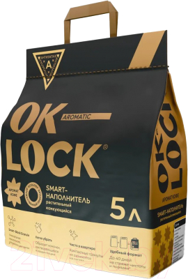 Наполнитель для туалета Ok-Lock Кофе комкующийся (2.15кг/5л)