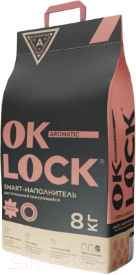 Наполнитель для туалета Ok-Lock Персик комкующийся