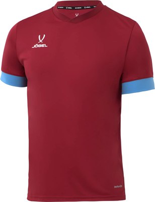 Футболка игровая футбольная Jogel Division PerFormDRY Union Jersey (YL, гранатовый/голубой/белый)