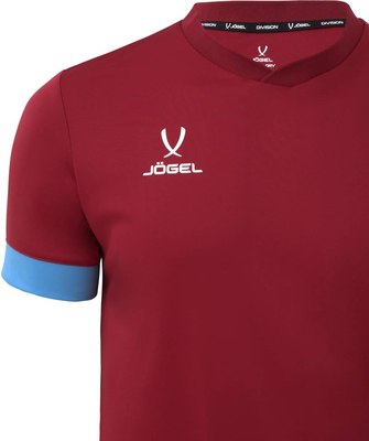 Футболка игровая футбольная Jogel Division PerFormDRY Union Jersey (YL, гранатовый/голубой/белый)