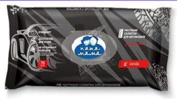 Влажные салфетки для автомобиля Папа Мама Универсальные 34070 (70шт) - 