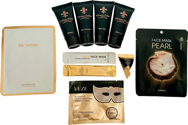 Набор косметики для лица и тела 4travel box Viviene Felice & Fluid Gold (в косметичке)