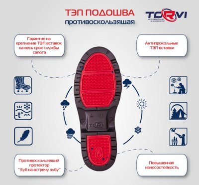 Сапоги для охоты и рыбалки Torvi CBM TPE 01 45 44 (р.44, черный)