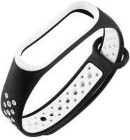 Ремешок для фитнес-трекера Case Nike для Mi Band 3/4 (черный/белый) - 