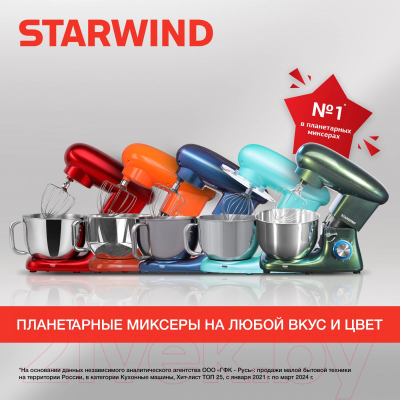 Изображение товара Миксер стационарный StarWind SPM7165 (красный)
