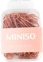 Скрепки Miniso Rose Gold Series 8714 (80шт) - 