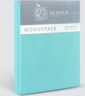 Пододеяльник ECOTEX Моноспейс 2сп / ПДС2 (бирюзовый)