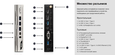 Неттоп MSI Pro DP10 12M-221RU (9S6-B0A622-221)