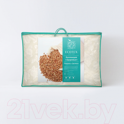 Подушка для сна ECOTEX Гречиха 50x70 / ПГ57
