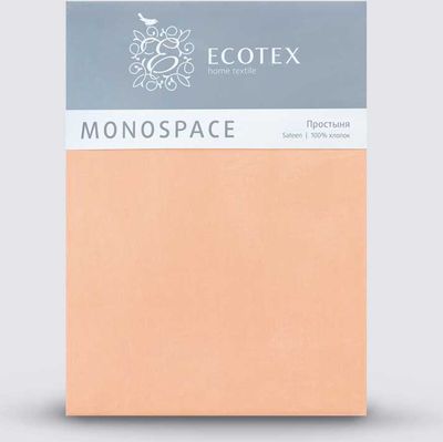 Простыня ECOTEX Моноспейс 1.5сп / ПСС1 (персиковый)