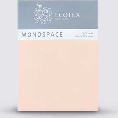 Простыня ECOTEX Моноспейс 1.5сп / ПСС1 (пудровый)