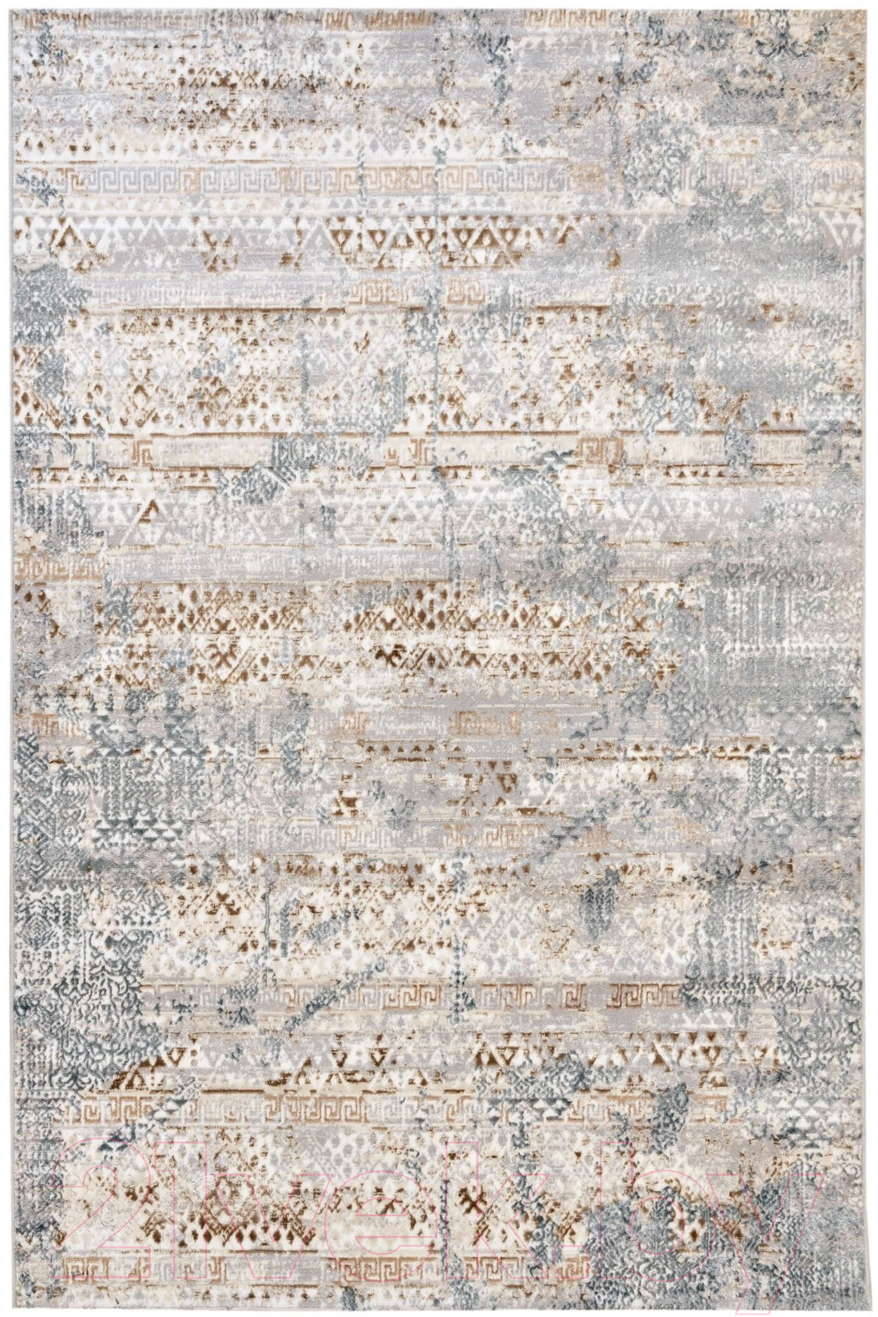 Ковер Radjab Carpet Бьянка Прямоугольник D057A / 8852RK-B (0.8x1.5, Cream Shirink/Blue Fdy)