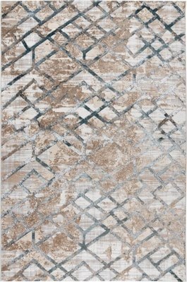 Ковер Radjab Carpet Бьянка Прямоугольник K551B / 7690RK-B (2x4, Cream Shirink/Vizon Fdy) - 