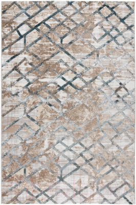 Ковер Radjab Carpet Бьянка Прямоугольник K551B / 7673RK-B (1.6x3, Cream Shirink/Blue Fdy)