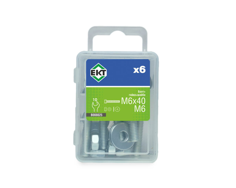 Болт ЕКТ M6х40 DIN933 / B008025 (6шт)