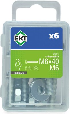Болт ЕКТ M6х40 DIN933 / B008025 (6шт) - 