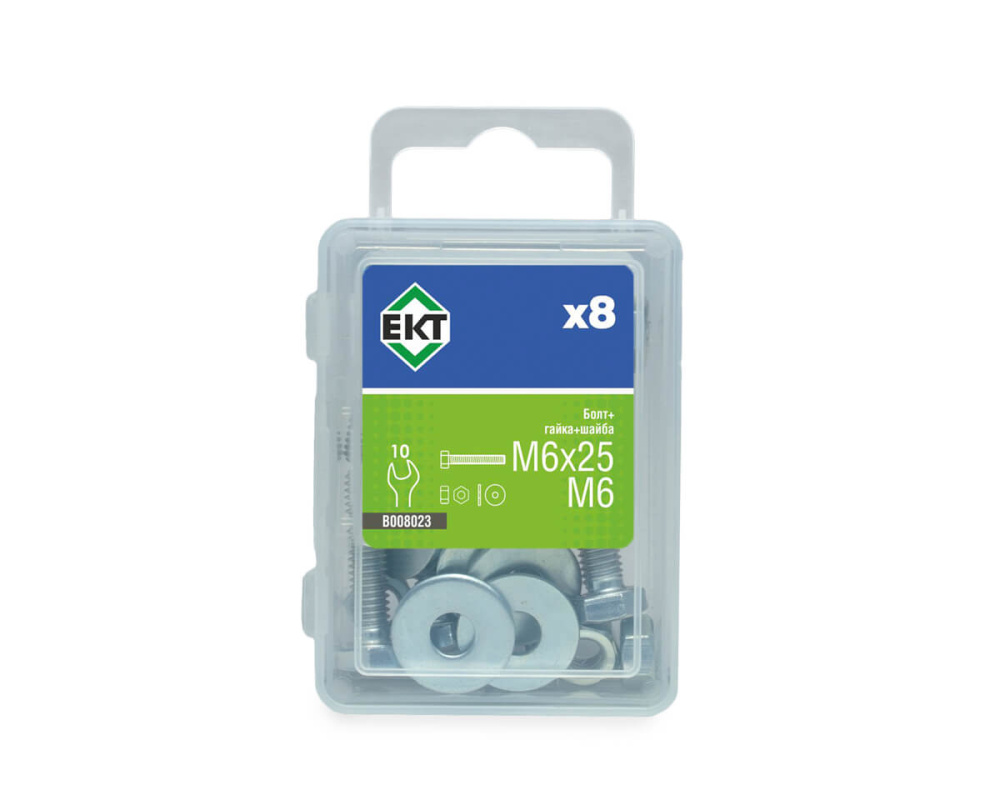 Болт ЕКТ M6х25 DIN933 / B008023 (8шт)