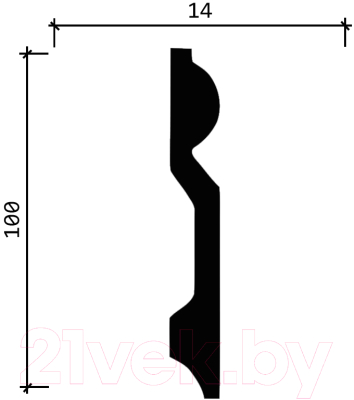 Плинтус Decor-Dizayn DD137 (100x14x2000)