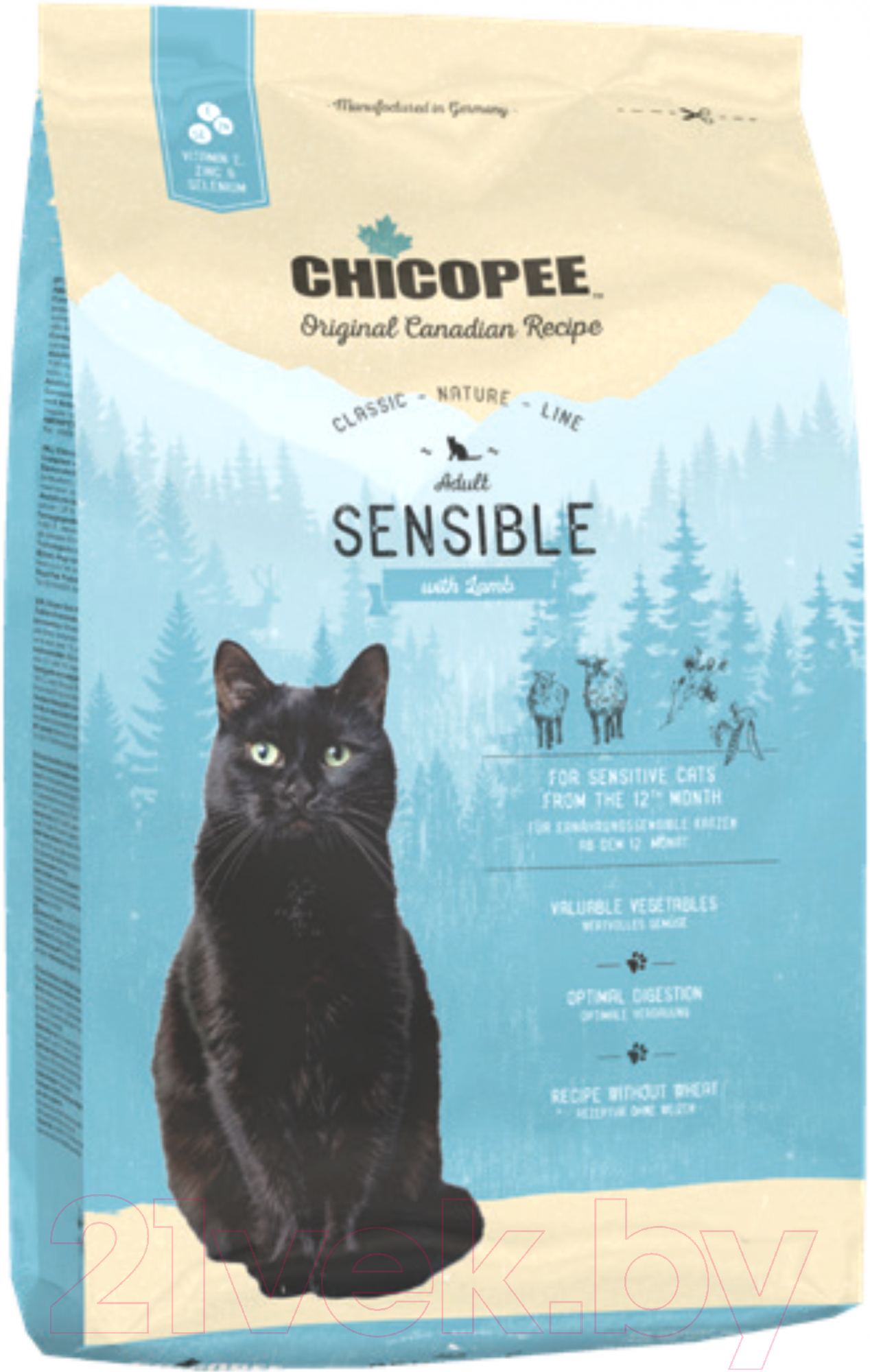 Корм для кошек Chicopee CNL Sensible с ягненком (15кг)