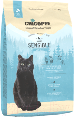 Сухой корм для кошек Chicopee CNL Sensible с ягненком (15кг)