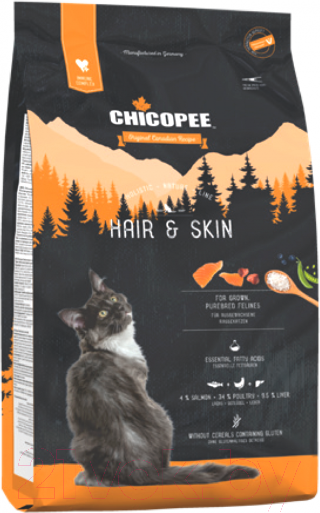 Корм для кошек Chicopee HNL Hair & Skin (8кг)