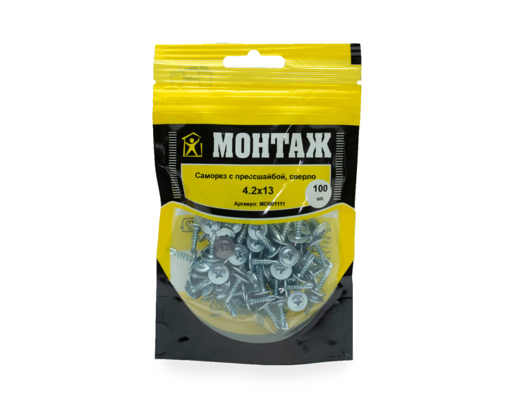 Саморез Монтаж С прессшайбой 4.2x13 / MD001111 (100шт)