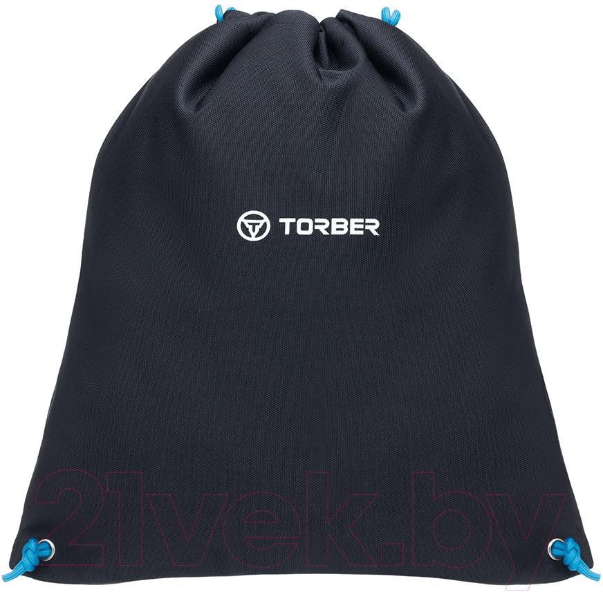 Школьный рюкзак Torber Class X T70041-BB + Мешок для обуви (черный/синий с орнаментом) — фото 9