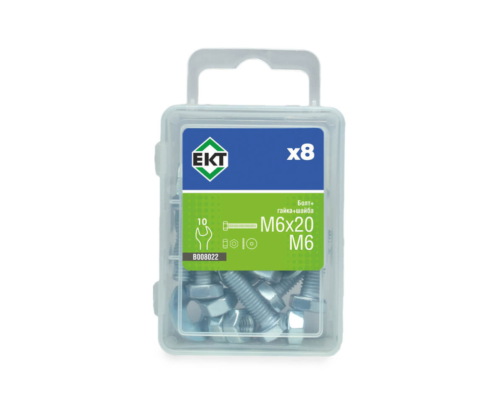 Болт ЕКТ M6х20 DIN933 / B008022 (8шт)