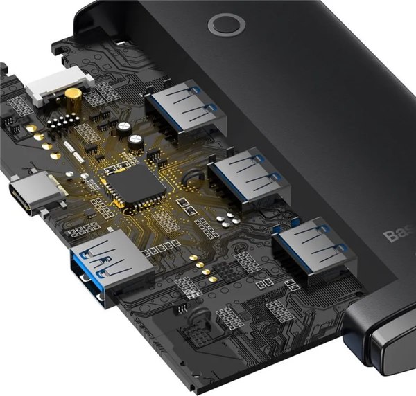 USB-хаб Baseus Lite Series / WKQX030101 (черный)