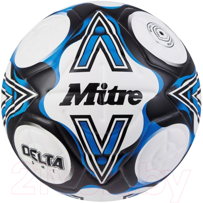 Футбольный мяч Mitre Delta One 24 / 5-B01787C21 (размер 5, белый/синий/черный)