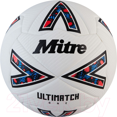 Футбольный мяч Mitre Ultimatch One 24 / 5-B01789C29 (размер 5, белый/черный)