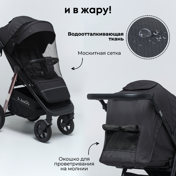 Детская прогулочная коляска Bubago Model Bass / 133-CH-5 (темно-серый)