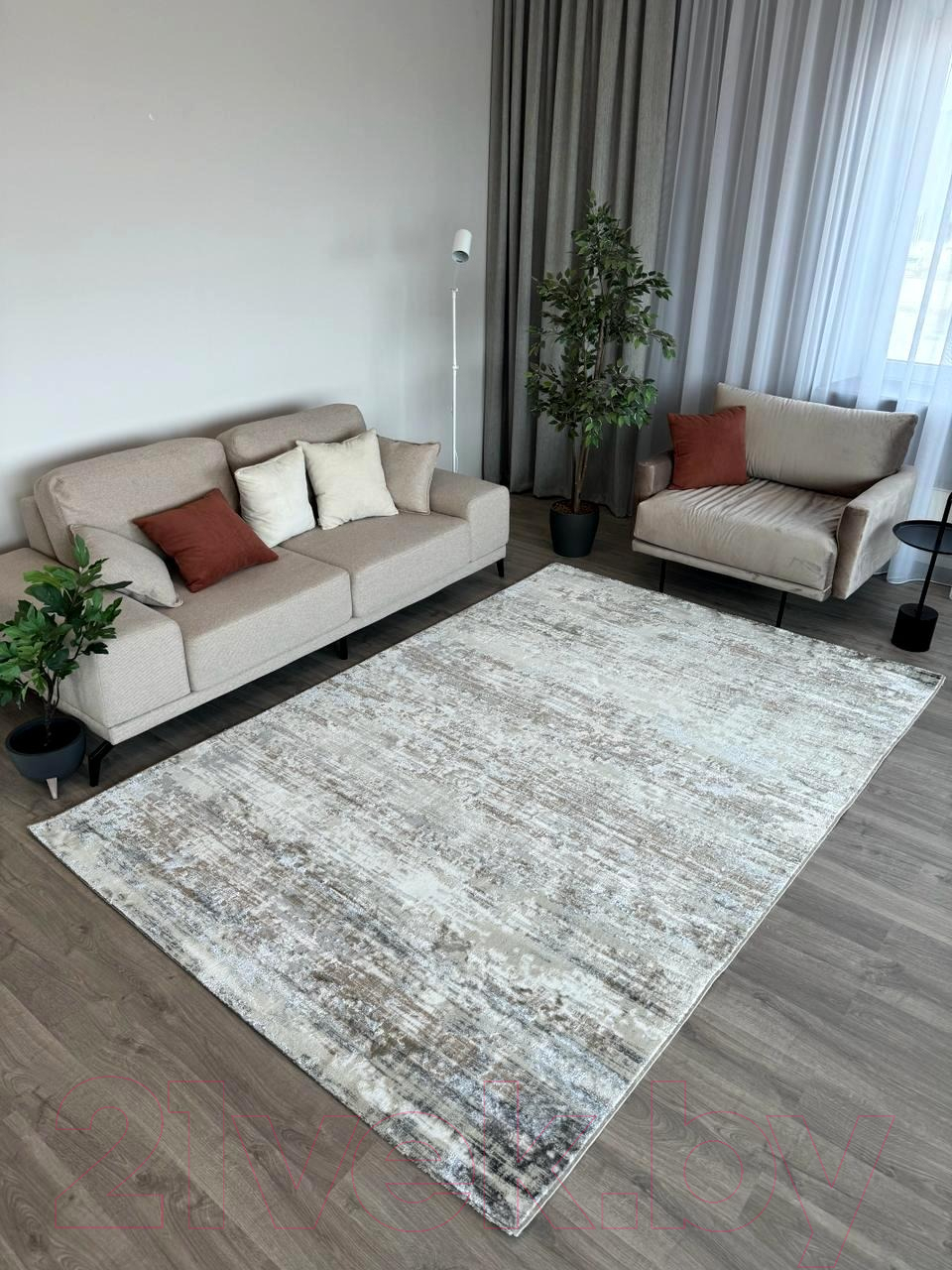 Ковер Radjab Carpet Бьянка Прямоугольник D060A / 7671RK-B